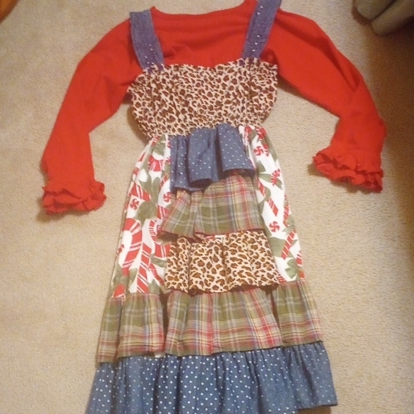 Vintage Couture Dress Of Many Colors Size 8 - Picture 7 of 8